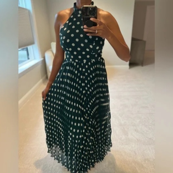 Zimmerman green maxi polka dot dress - Picture 2 of 3